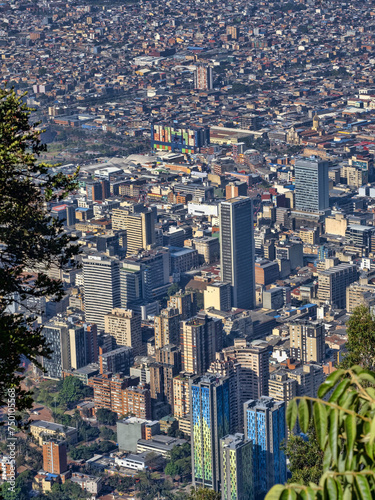 Obraz na płótnie Aerial view of Bogotá from Montserrat Bogotá. Colombia w salonie