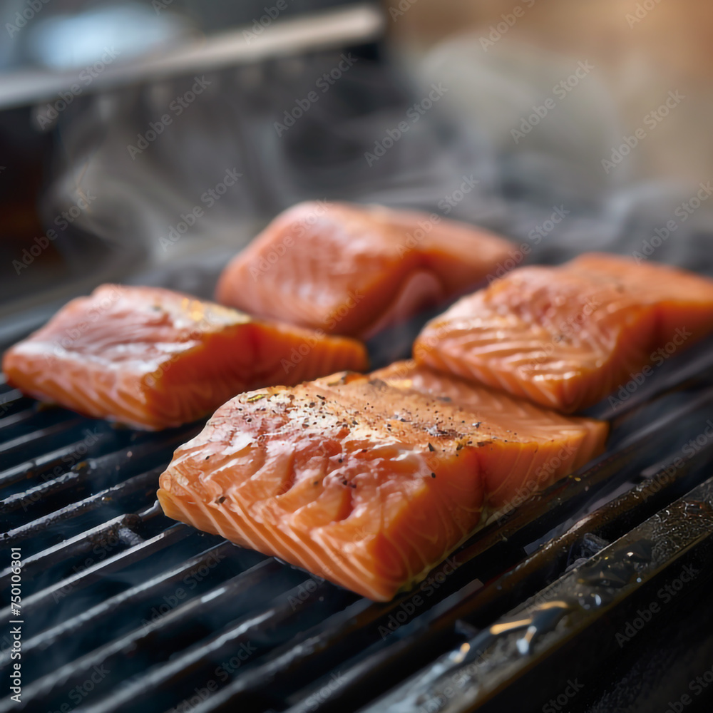 grilled meat on the grill