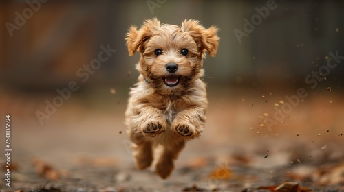Dog jumping in the air  small fluffy dog  animals  pet  playing  puppy wanting food.