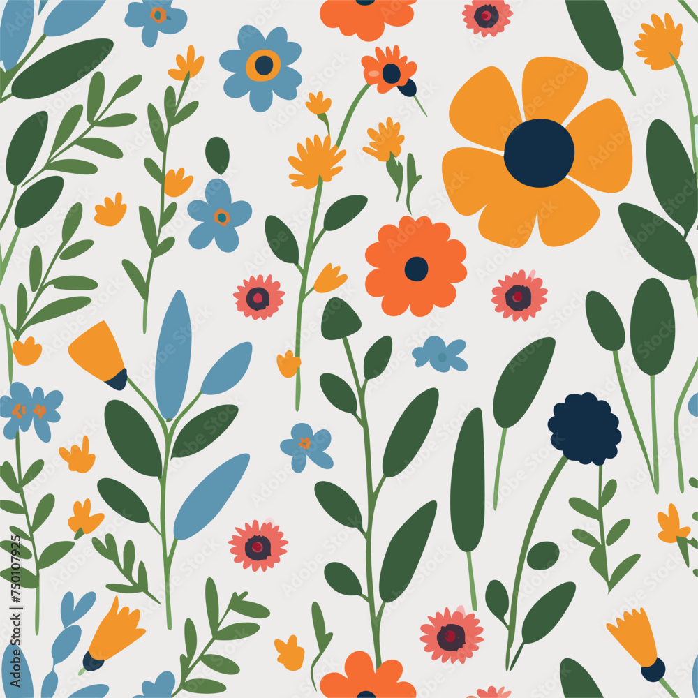 Seamless pattern with flowers Seamless pattern with flowers