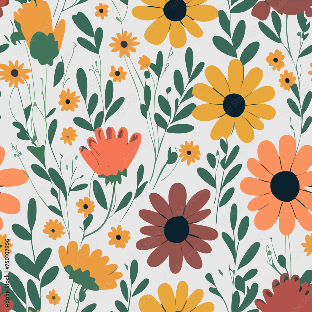 Seamless pattern with flowers Seamless pattern with flowers