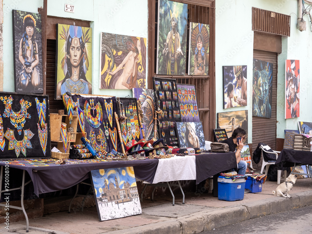 There are many street artists in Bogotá. Colombia