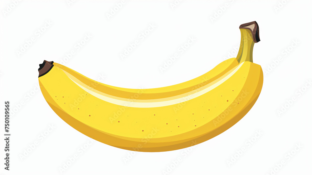 flat logo isolated banana fruit cartoon white background