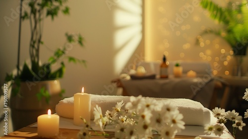 Peaceful Escape  Warm Stones  Fresh Flowers  and Soothing Candles for Ultimate Relaxation