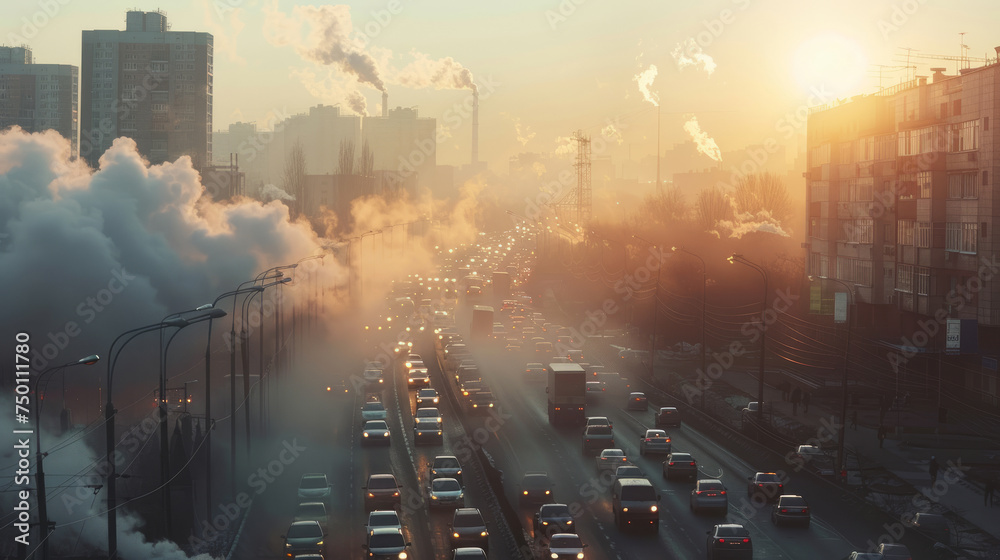 immagine che rappresenta l'inquinamento atmosferico nelle principali