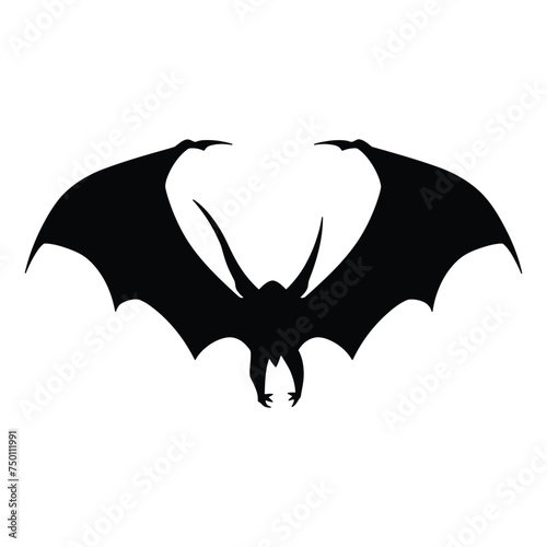 Pterodactyl silhouette, black pterodactyl flying pose silhouette, elegant pterodactyl vector illustrator