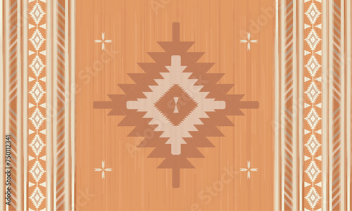 Ikat Abstract Ethnic art. Seamless pattern in tribal,folk embroidery, and Mexican style. Aztec geometric art ornament print. Design for carpet, cover , wallpaper , wrapping, fabric ,clothing.