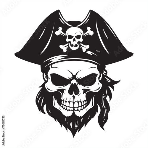 pirate skull head , Pirate skull head vector design