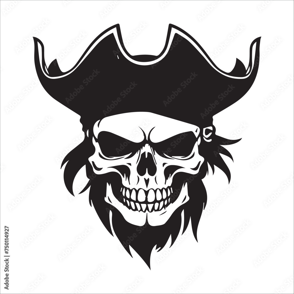 pirate skull head , Pirate Skull logo