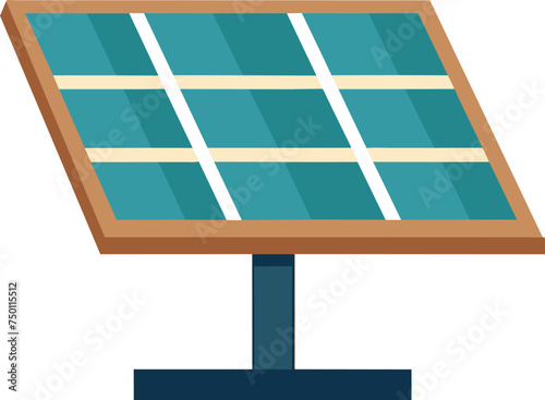 Solar Panel Sustainability Vector Illustration, Eco-Friendly Energy Concept, Renewable Power Technology, Green Environment Design, Isolated Transparent Background, Eco-conscious Vector Graphic