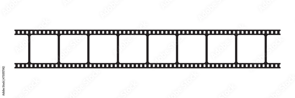 Curved film strip icon.  Vector photo booth icon.