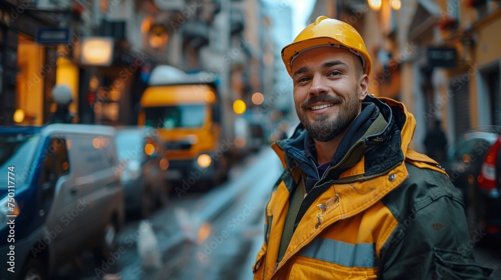 Man in Uniform: A Concept Portrait of a Street Cleaner Generative AI