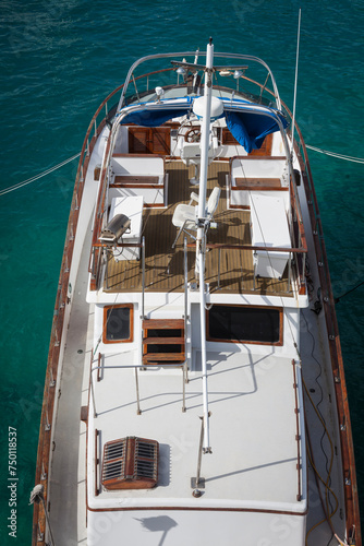 Sailboat moored at marina, Nassau, Bahamas