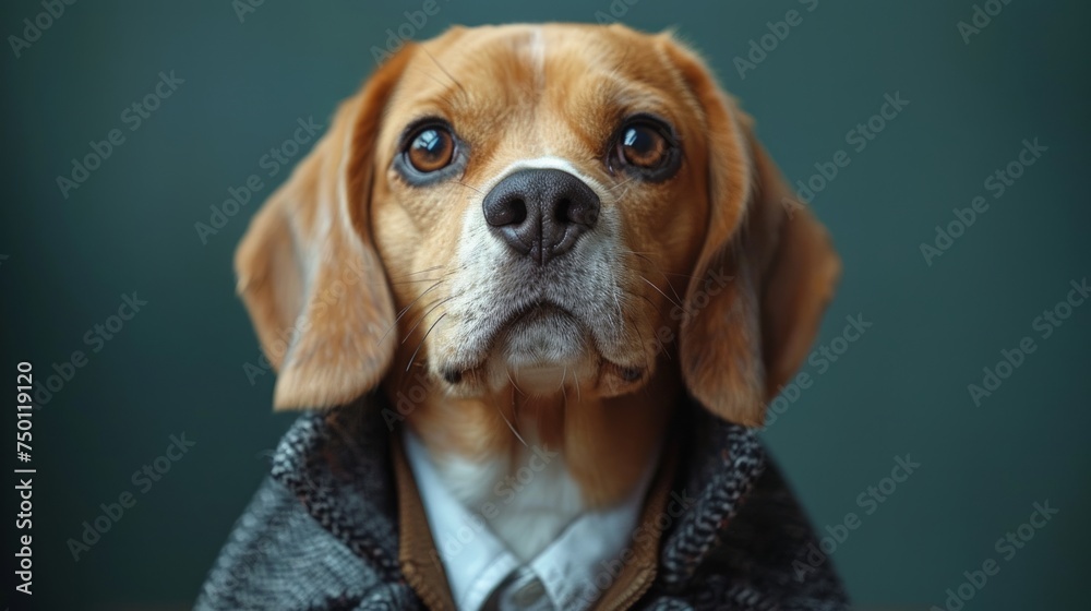 Beagle Businessman: Anthropomorphic Dog in Suit for Business Concept Generative AI