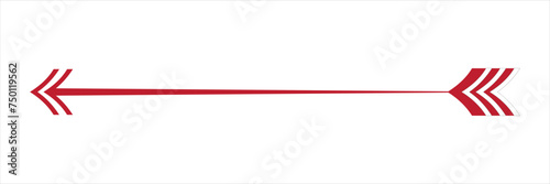 Straight line with point on start and arrow on finish. Symbol of direction, aim, target, path, easy challenge, fast way, ideal plan isolated on white background. Vector file illustration