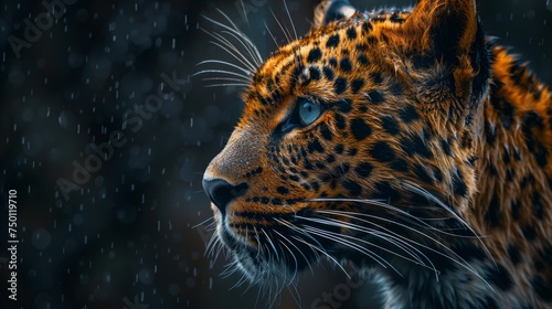 Majestic Leopard in Natural Habitat Generative AI