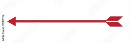 Straight line with point on start and arrow on finish. Symbol of direction, aim, target, path, easy challenge, fast way, ideal plan isolated on white background. Vector file illustration
