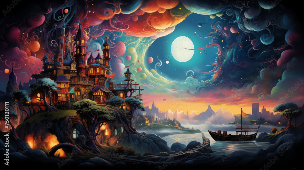 Fototapeta premium trippie painted wonderland