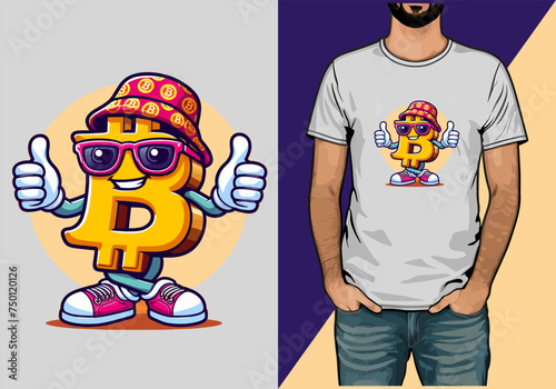 Bitcoin T-Shirt Design, Cryptocurrency T-Shirt Design