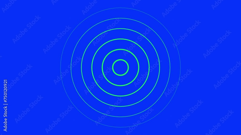 Radio Waves in Circle Form looping animation . Radio Waves in Circle Form looping animation .