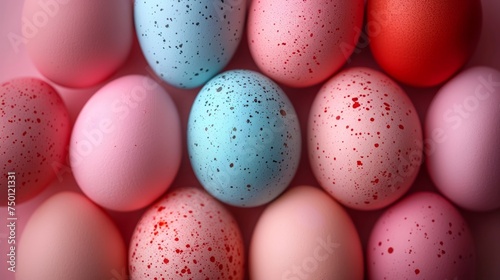Stylish Eggs with Colorful Background and Ample Copy Space Generative AI