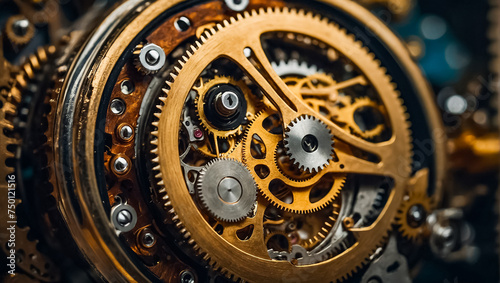 clock mechanism close up design