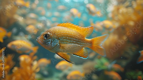 Colorful Tropical Fishes in a Home Aquarium Generative AI © Alex