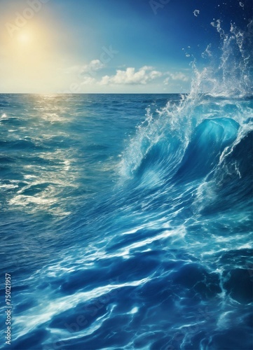 A background image with a realistic design representing essence features  strong water splash. 169