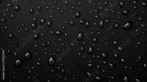 A raindrop stands out against an abstract black background.