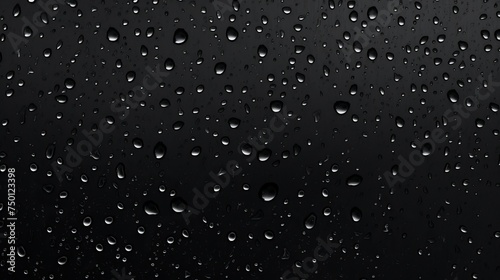 A raindrop stands out against an abstract black background.