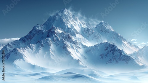 Winter Wonderland  Snow-covered Mountains for the Holidays Generative AI