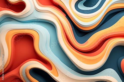 Vivid Contours: Exploring a Colorful Abstract Background with Dynamic Lines, Abstract Chromatic: Vibrant Contours Creating a Captivating Background, Expressive Lines: Dynamic Abstract Contours in a Bu