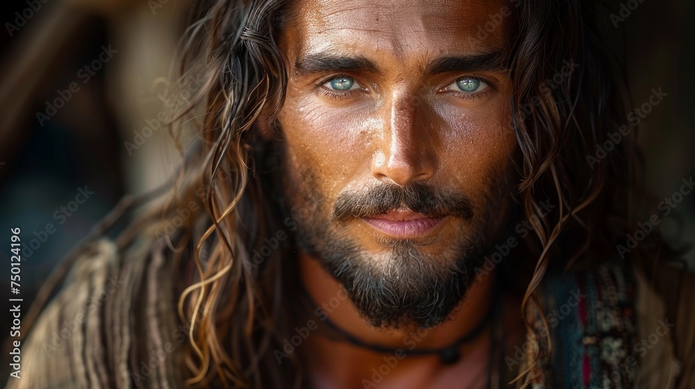 Portrait of Jesus Christ for Inspirational Use Generative AI Portrait of Jesus Christ for Inspirational Use Generative AI