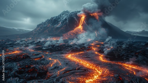Volcanic Eruption: Concept Linking Human Activity and Climate Change Generative AI