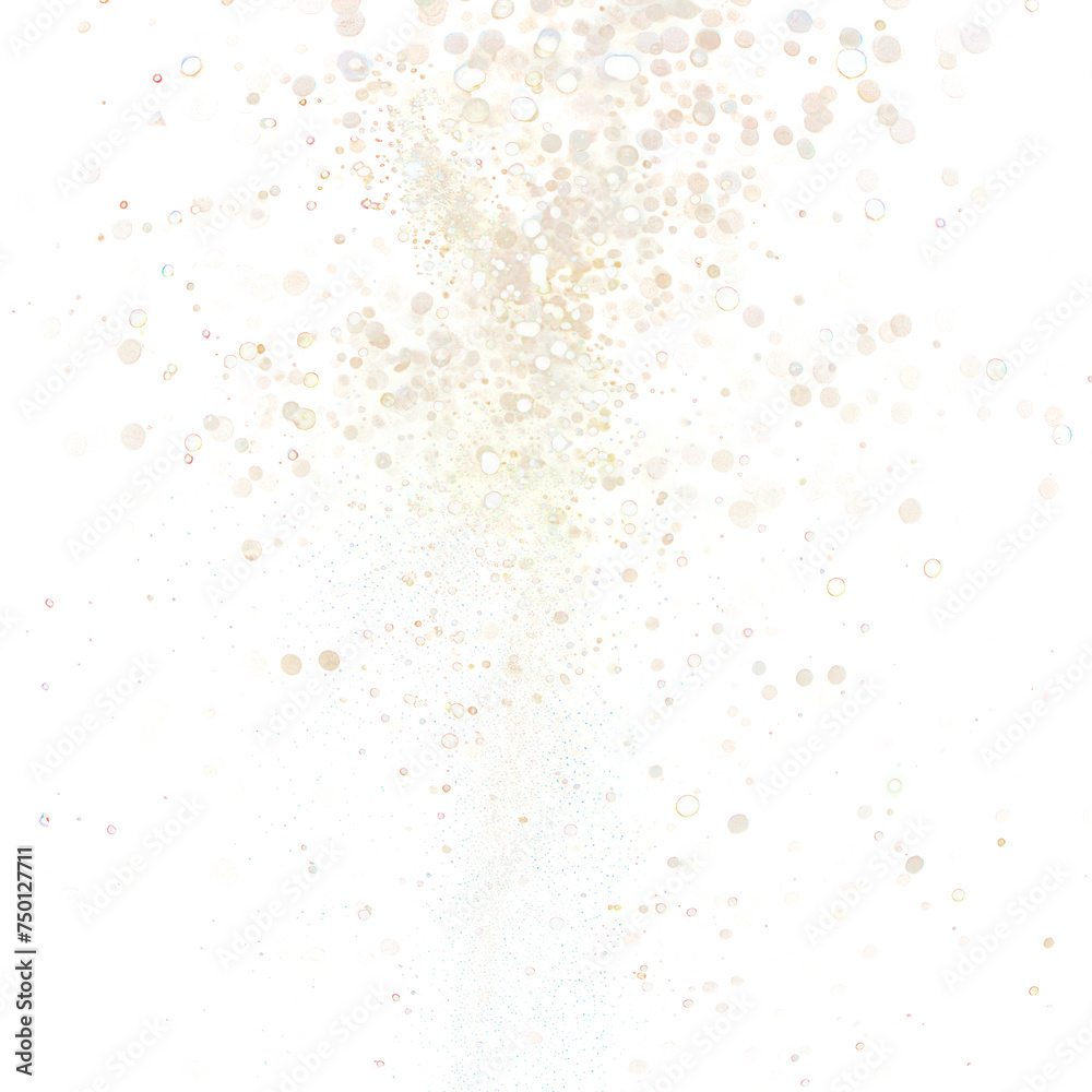 Small white sparkles isolated on transparent png.
