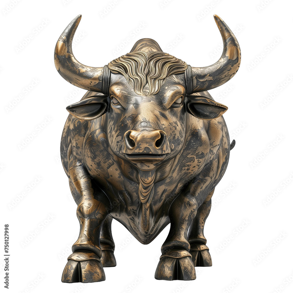 Bull market symbol on transparent background Bull market symbol on transparent background