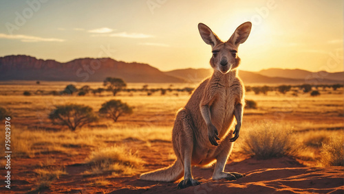 Känguru in der australischen Steppe © pit24