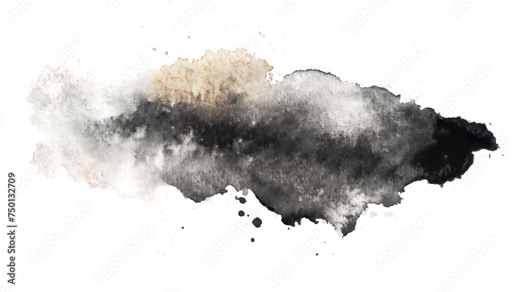 Isolated watercolor stain for backgrounds