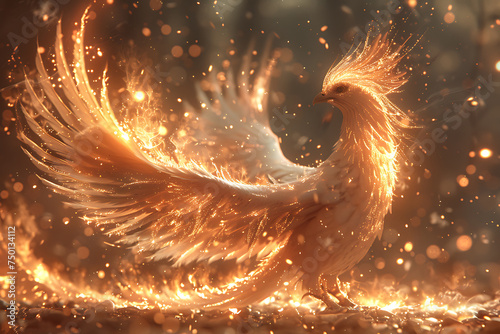 the magical flaming Phoenix bird. who rose from the ashes
 photo