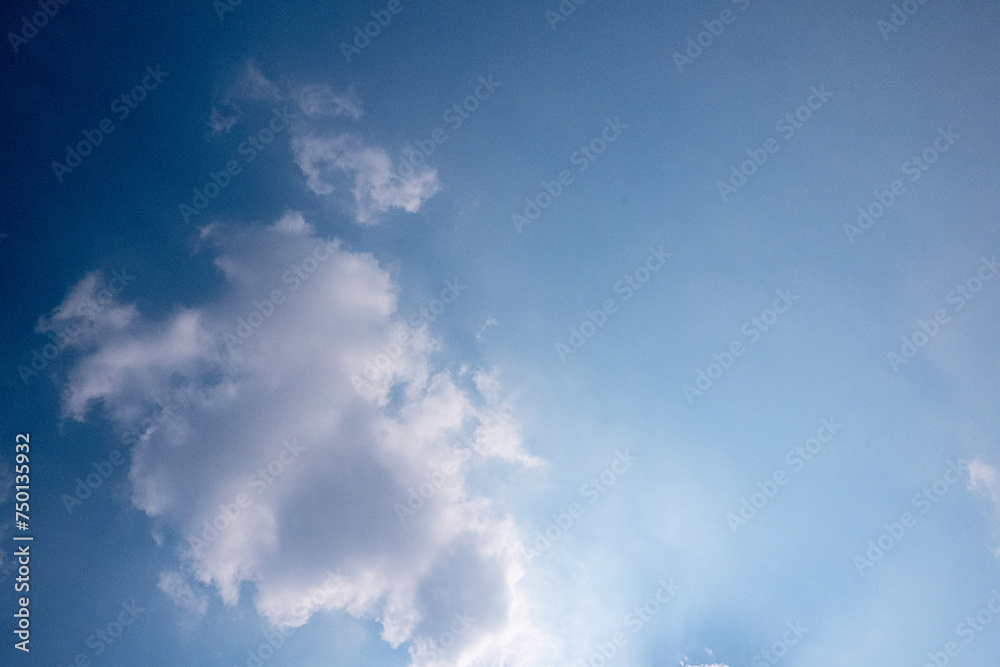 blue sky with white clouds sunray background blue sky with white clouds sunray background