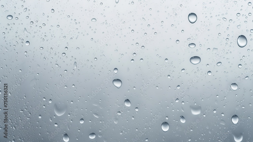 Raindrops decorate a grayish-white background, symbolizing the rainy season.