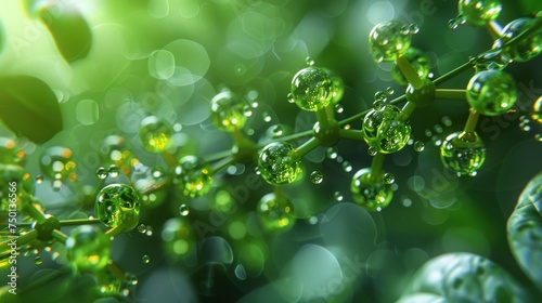 a close up of a plant with drops of water on it's leaves and in the background is a boke of sunlight.