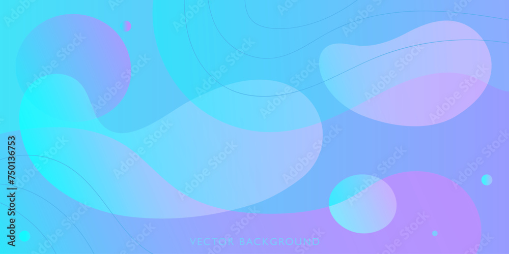 Blue and Pink Abstract Background With Circles