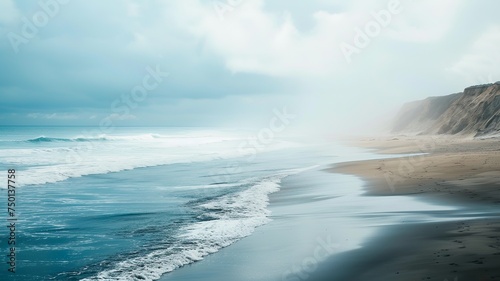 artificial intelligence image of a beach with beautiful colors and lights