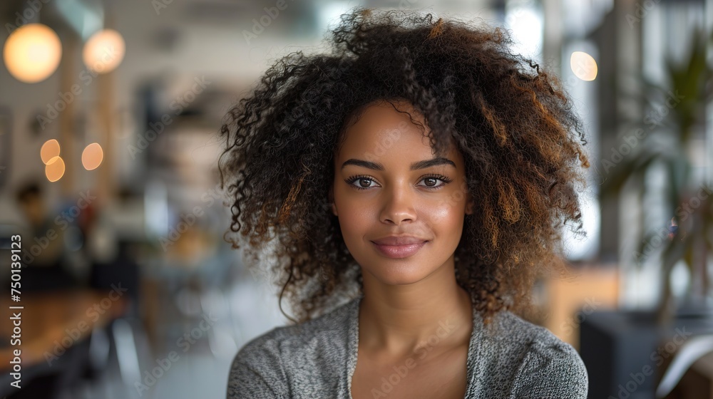 Portrait of a young woman in the office. Ai generative Portrait of a young woman in the office. Ai generative