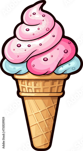 Ice cream clipart design illustration