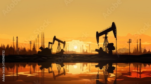 The silhouette of an oil well pumping beam stands tall against the sunset, symbolizing the enduring role of oil in global energy supply.