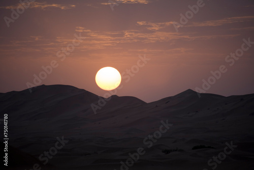 Yemen wonderful sunset on a sunny winter day