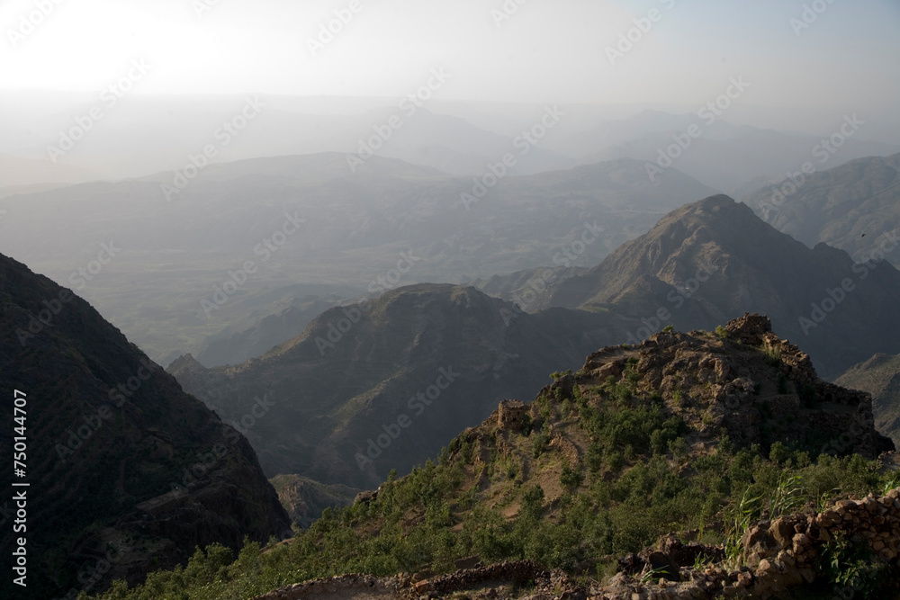 Yemen mountain landscape