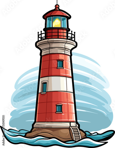 Lighthouse clipart design illustration